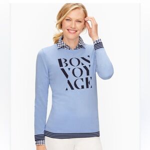 Talbots Blue Bonvoyage Sweater
